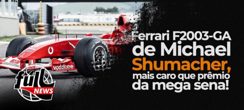 Ferrari usada por Michael Shumacher foi leiloada por R$ 68,2 milhões