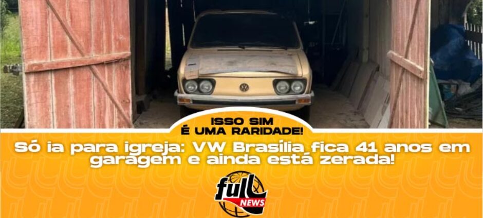 Brasília fica na garagem por 41 anos…praticamente zerada!