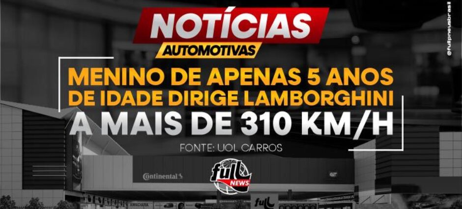 Menino de 5 anos dirige Lamborghini a mais de 310 km/h