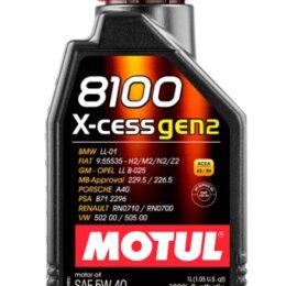 Óleo do Motor 5W40 Motul 8100 X CESS Gen2 Acea A3 B4 Sintético 1L